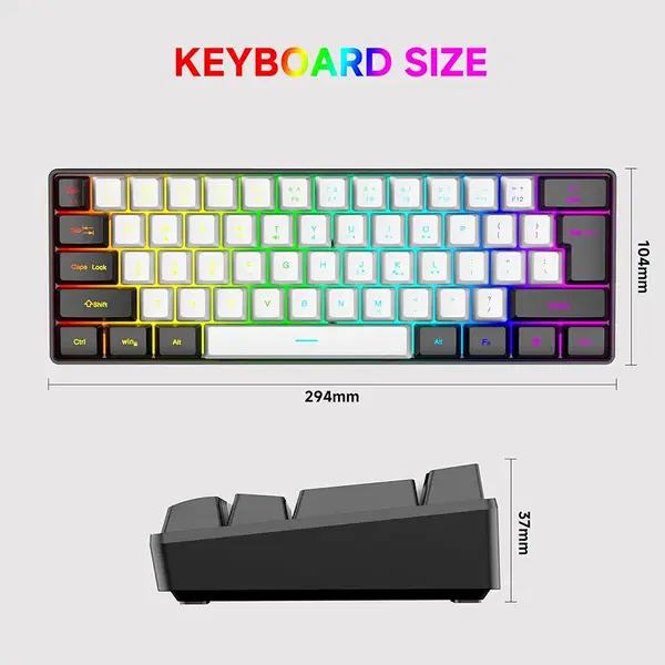 ZIFRI G61 60% RGB Gaming Keyboard Image 3 Preview