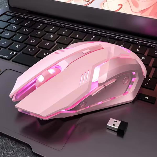 Gaming Mouse) باللون الوردي،  Image 2 Preview