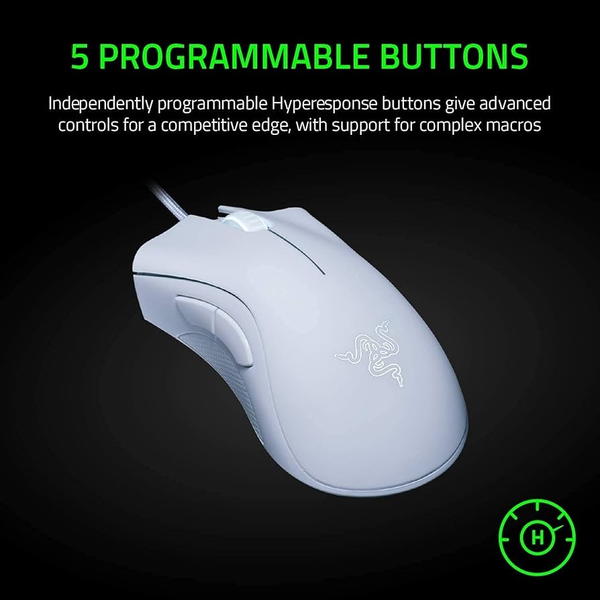 Razer DeathAdder Essential باللون الأبيض Image 2 Preview