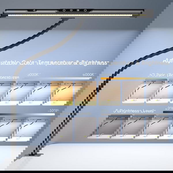 clamp lamp ذكي مع جهاز تحكم و تطبيق وستاند Image 4 Preview