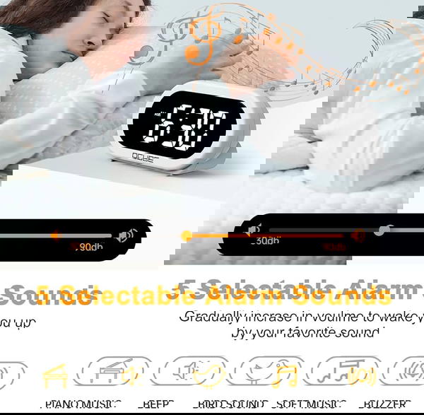 ساعه رقميه مع منبه و شاحن Image 3 Preview