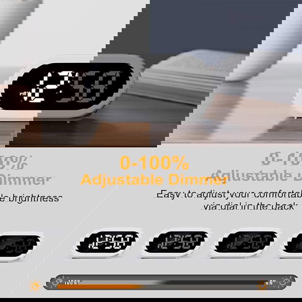 ساعه رقميه مع منبه و شاحن Image 4 Preview