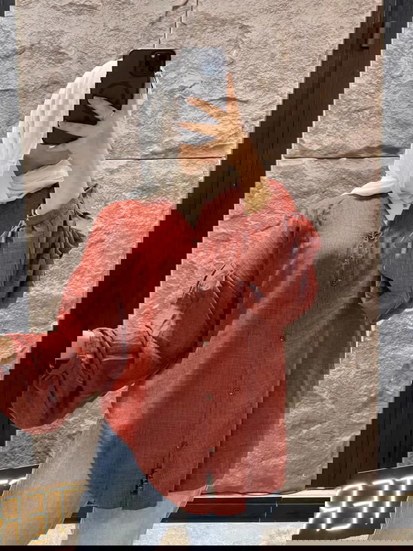 شميز كتان كم اوف سايز Image 2 Preview