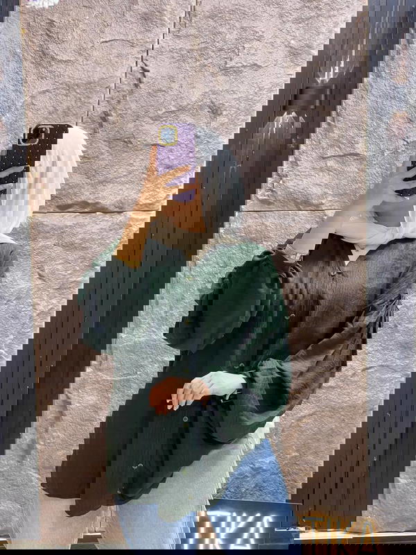 شميز كتان كم اوف سايز Image 3 Preview