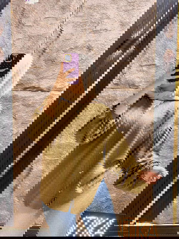 شميز كتان كم اوف سايز Image 5 Preview