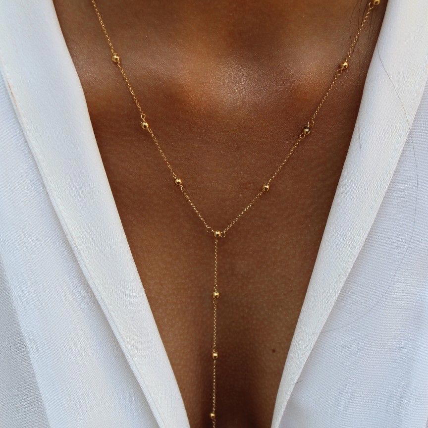 gold drop necklace  Preview Image