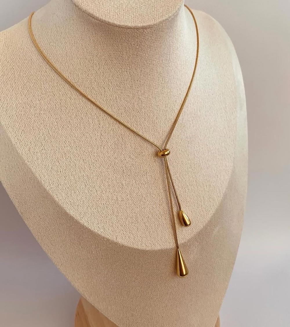 gold drop necklace  Preview Image