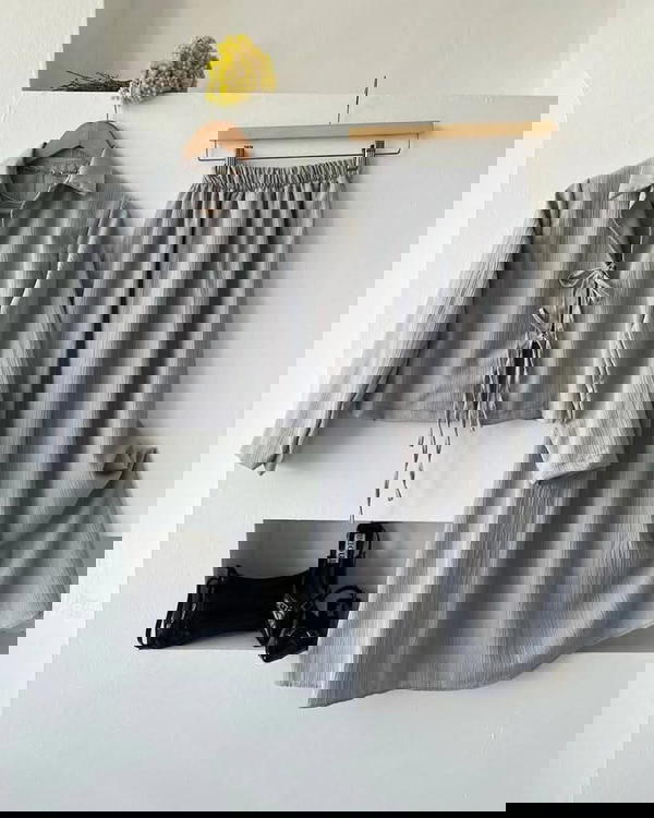 سوت جيب + بلوزة أوبن - كود 385 Image 5 Preview