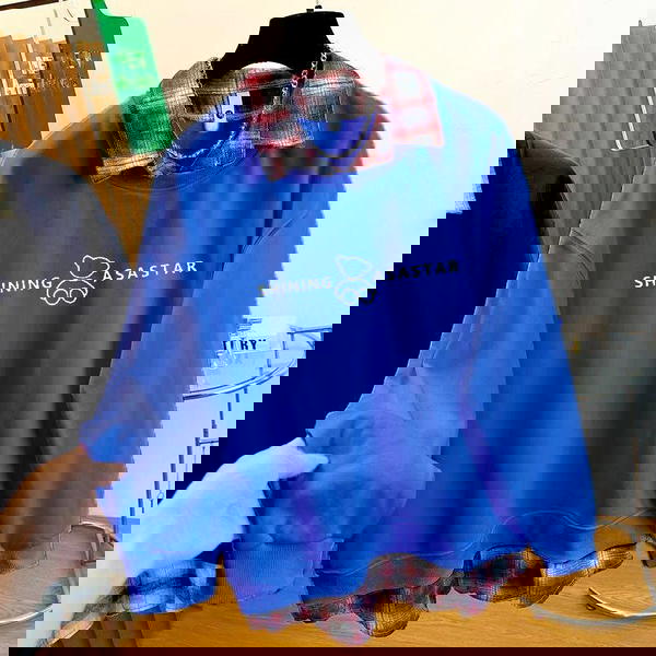 سويت شيرت ياقه و اكتنشن كاروهات  Image 7 Preview