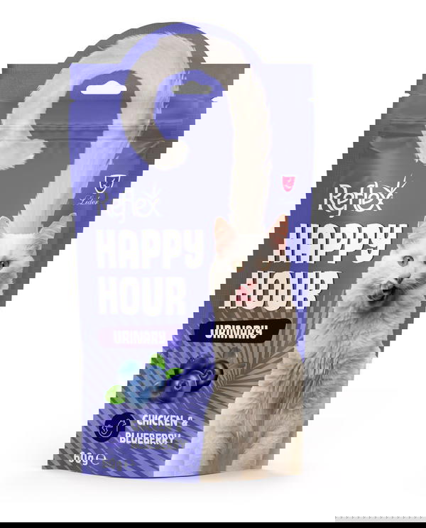 ( مكافئات ).   Reflex Happy Hour Urinary – Chicken & Blueberry – 60g Image 1 Preview