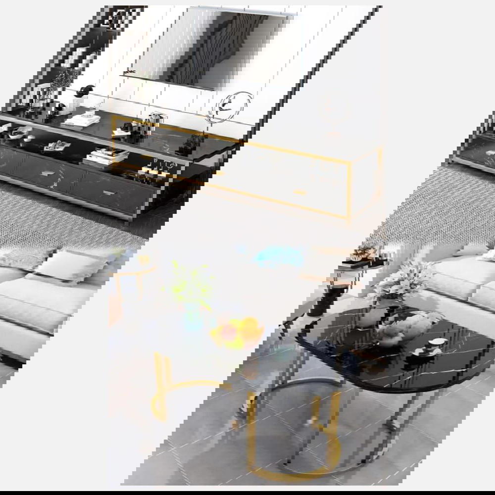 بنقدملك طاولة وسط خشبية مع مزنون تلفزيون بشكل مميز وانيق   Preview Image