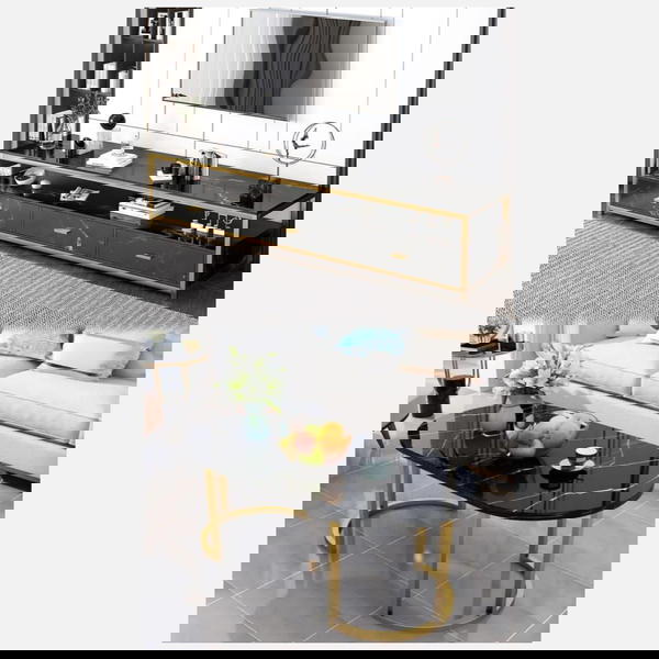 بنقدملك طاولة وسط خشبية مع مزنون تلفزيون بشكل مميز وانيق   Image 1 Preview