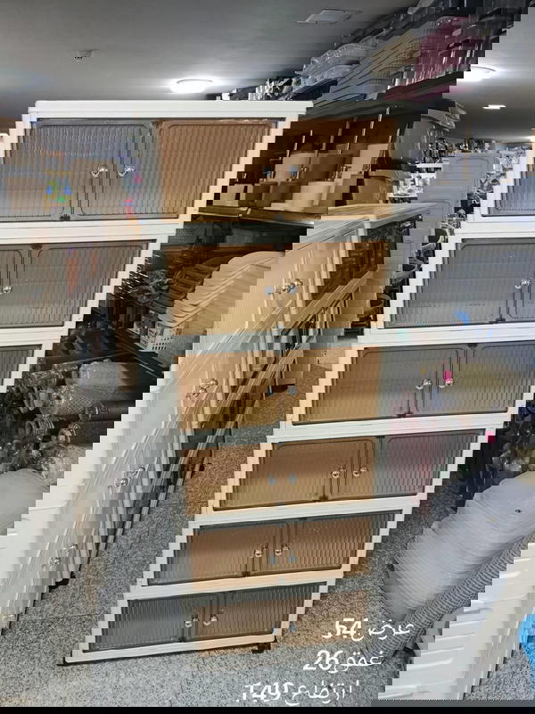 دولاب فنتازيا عسلي عريض 4 طبقات دولاب فنتازيا عسلي 6 طبقات Image 3 Preview