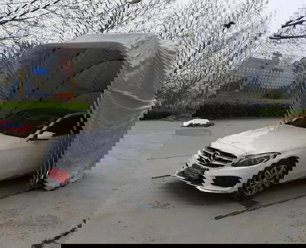 غطاء السيارة الذكي 3*3 متر🥇مصنوعة من الستانلس ستيل القوي جداً كفالة عدة اعوام على القضبان والشادر Image 1 Preview