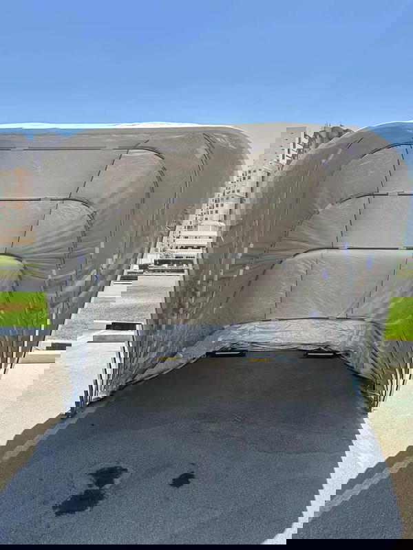 غطاء السيارة الذكي 3*3 متر🥇مصنوعة من الستانلس ستيل القوي جداً كفالة عدة اعوام على القضبان والشادر Image 2 Preview