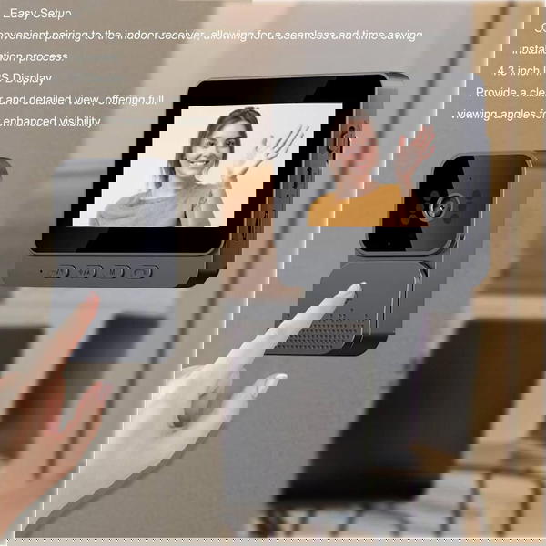 جرس باب ذكي بكاميرا مع شاشة  Image 5 Preview