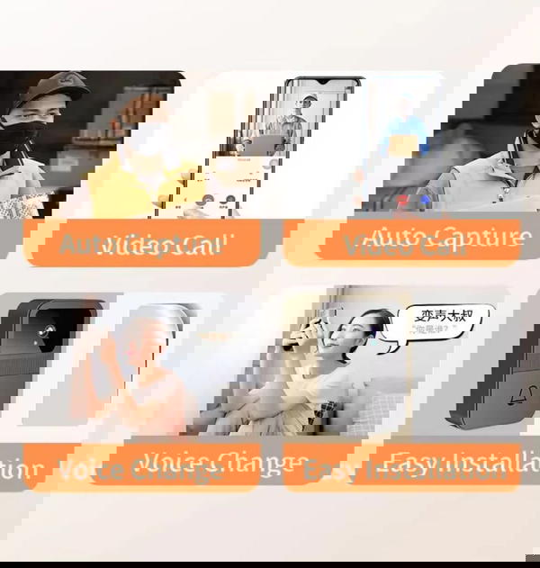 جرس باب ذكي بكاميرا مدمجة Image 5 Preview