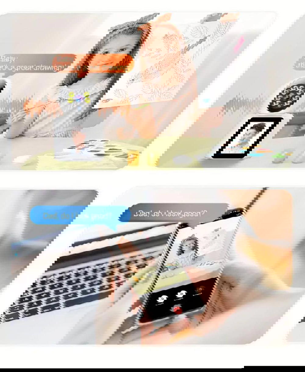 كاميرا مراقبة الأطفال هي أداة فعالة لمساعدة الأم والأب على الشعور بالقرب من طفلهما Preview Image