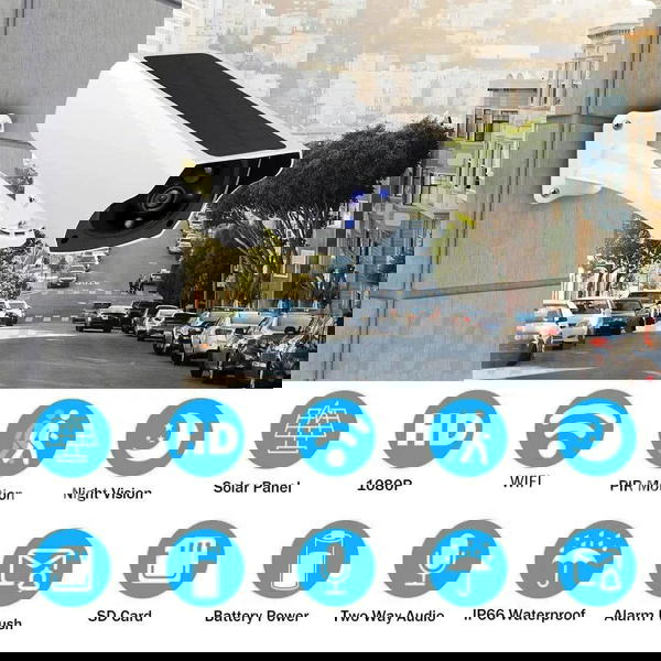 كاميرا مراقبة لاسلكية تعمل بالطاقة الشمسية منخفضة الطاقة Image 6 Preview