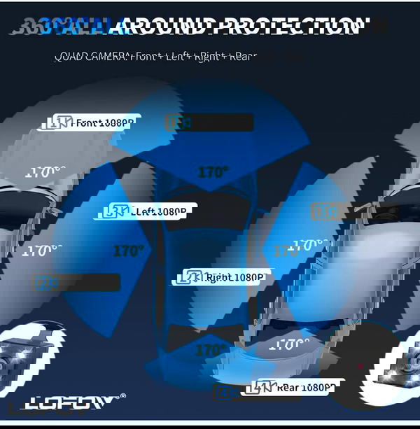 كاميرا السيارة الرباعية  Image 8 Preview