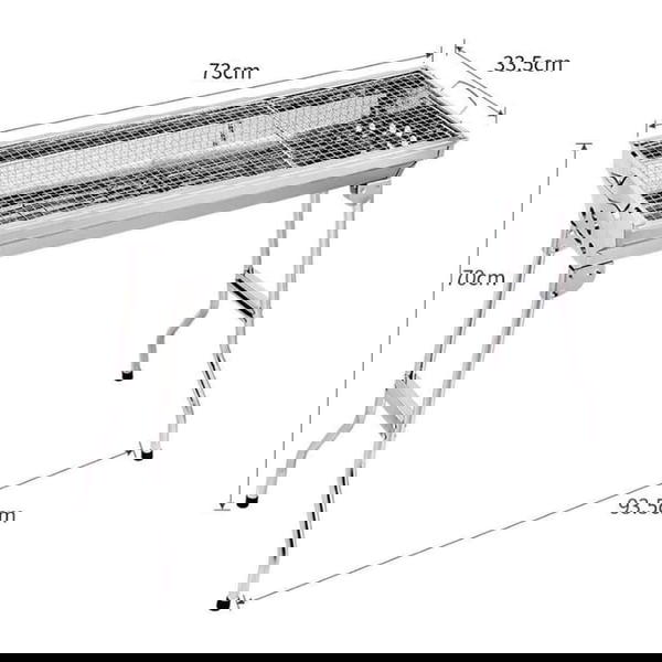 كانون شوي معدني قابل للطيالحجم الكبير Image 1 Preview