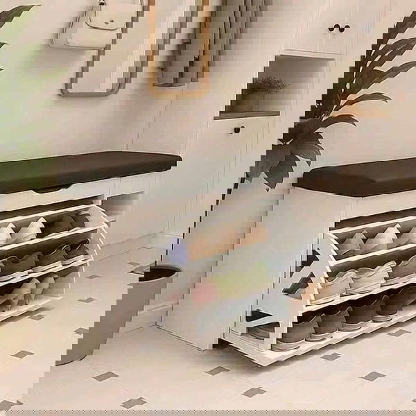 خزانة احذية قلاب مع مقعد خلد Image 2 Preview