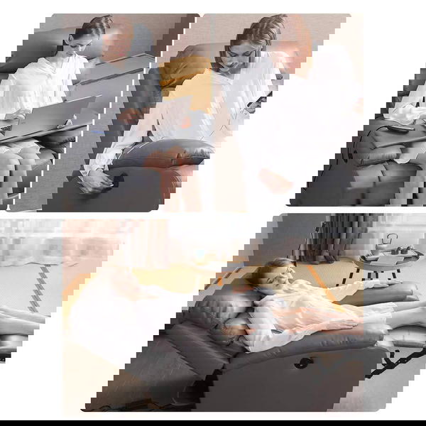 كرسي استرخاء فاخر بتصميم عصري  اللون الرمادي الداكن  Image 7 Preview