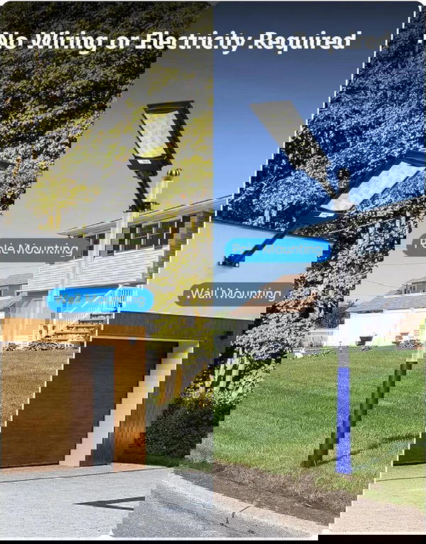 كشاف طاقة شمسية يشمل لوح شمسي داخلي ويموت تحكم وقاعدة للتعليق Image 1 Preview