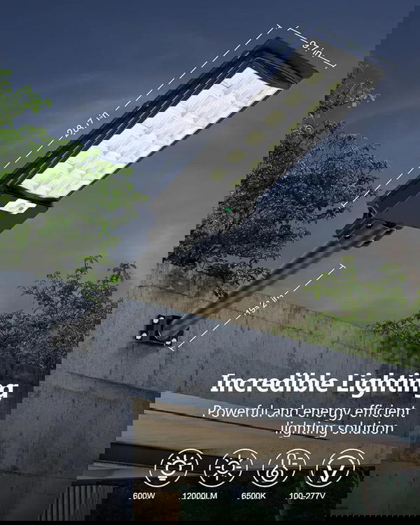 كشاف طاقة شمسية يشمل لوح شمسي داخلي ويموت تحكم وقاعدة للتعليق Image 3 Preview