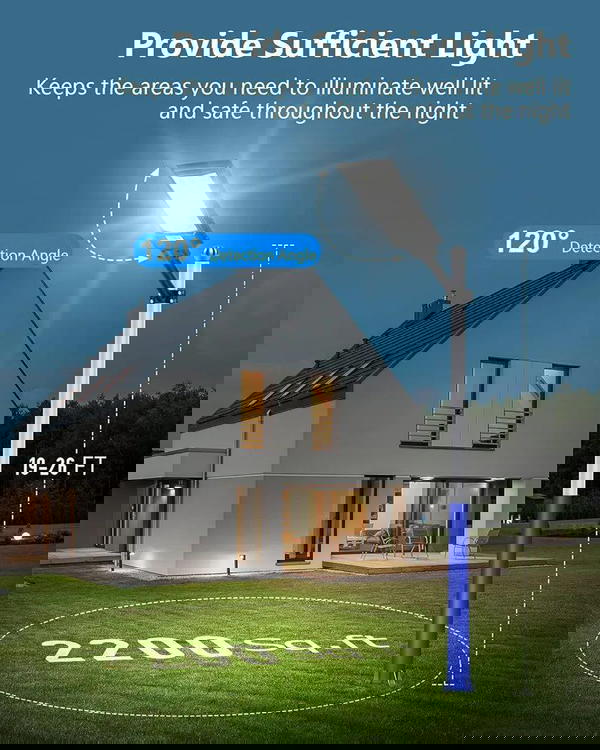 كشاف طاقة شمسية يشمل لوح شمسي داخلي ويموت تحكم وقاعدة للتعليق Image 4 Preview