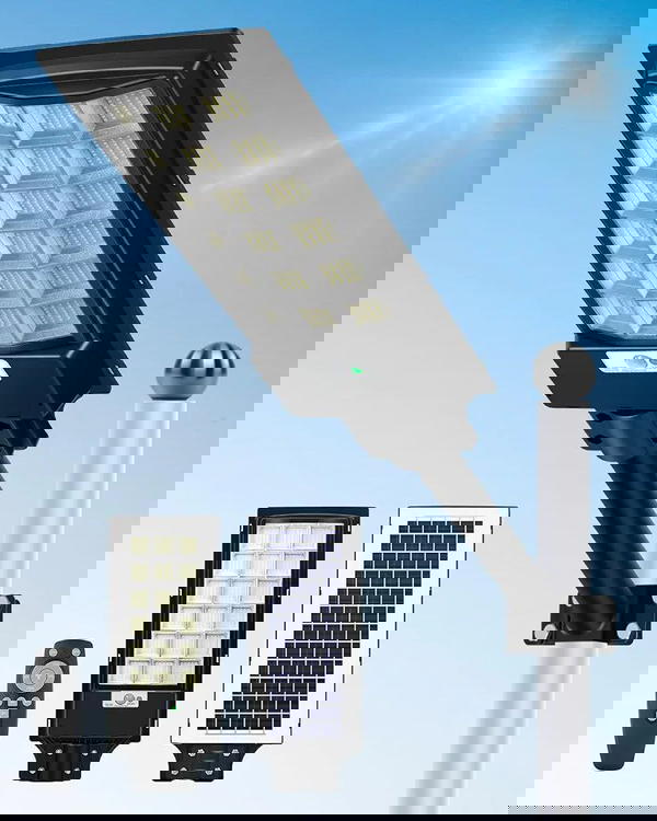 كشاف طاقة شمسية يشمل لوح شمسي داخلي ويموت تحكم وقاعدة للتعليق Image 5 Preview