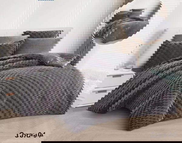 لحاف فرو الأرنب ثقيل Image 4 Preview