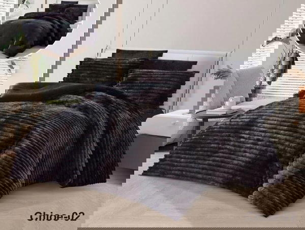 لحاف فرو الأرنب ثقيل Image 5 Preview