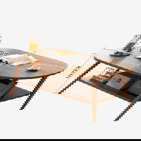 لمنزل عصري ومميز نقم لكم طاولة وسط باحدث التصميمات بنقدملك طاولة وسط خشبية مع رف سفلي بشكل مميز  Image 3 Preview