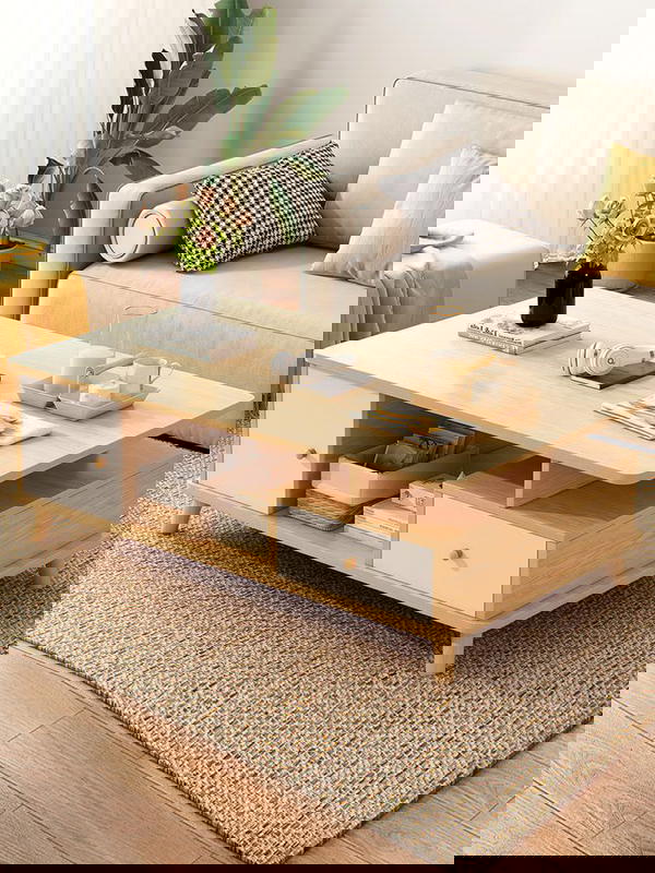 لمنزل عصري ومميز نقم لكم طاولة وسط باحدث التصميمات بنقدملك طاولة وسط خشبية مع رفوف سفلية بشكل مميز وانيق? Image 1 Preview