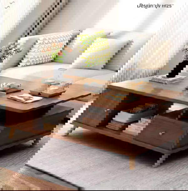 لمنزل عصري ومميز نقم لكم طاولة وسط باحدث التصميمات بنقدملك طاولة وسط خشبية مع رفوف سفلية بشكل مميز وانيق? Image 2 Preview