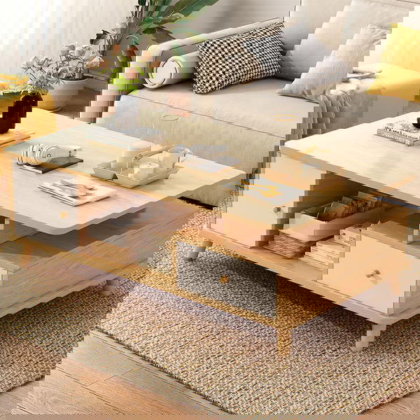 لمنزل عصري ومميز نقم لكم طاولة وسط باحدث التصميمات بنقدملك طاولة وسط خشبية مع رفوف سفلية بشكل مميز وانيق? Image 5 Preview