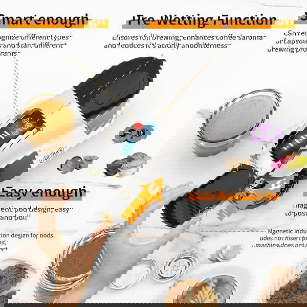 ماكينة القهوة والكبسولات CRYSTALS تاتش مع عيارات Image 2 Preview