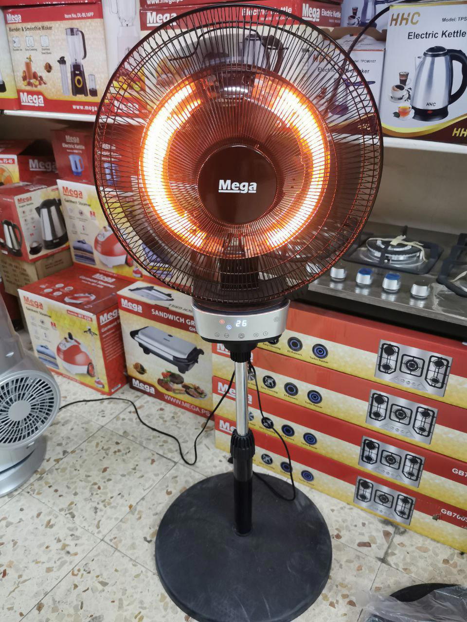 مروحة ميجا صوبة للتدفئةمؤقت ريموت للتحكم عن بعد Preview Image