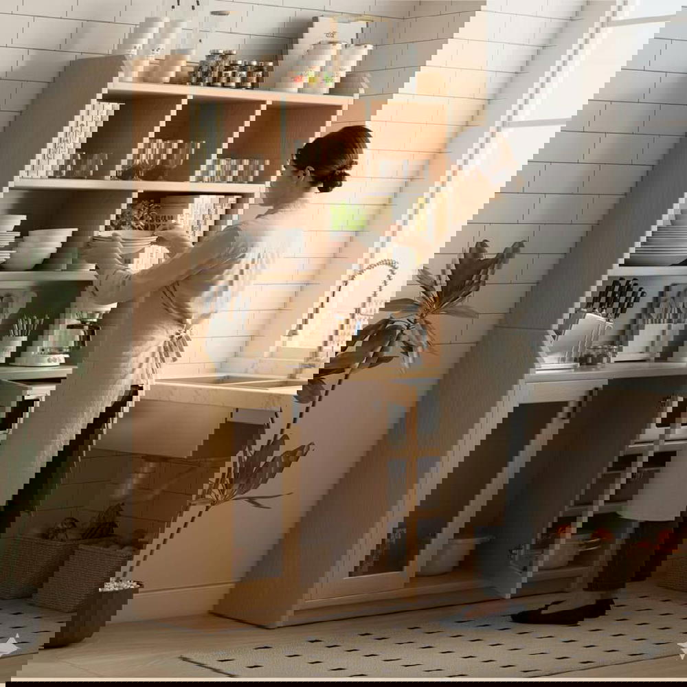 رف كتب خشبي عصري  Preview Image