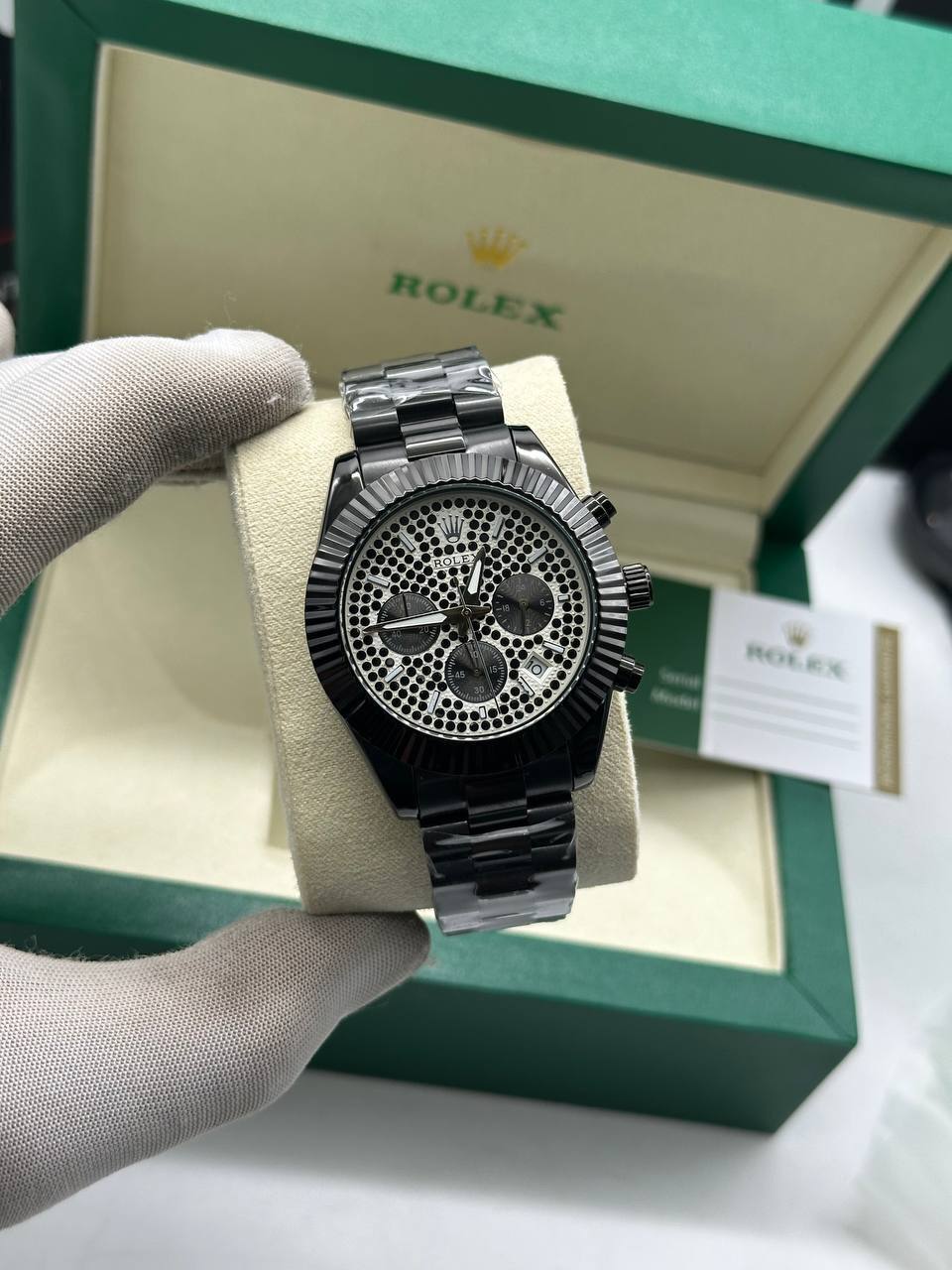 رولكس جميع العقارب الداخلية متحركة مع علبة وكرت وكيس الماركة  Preview Image