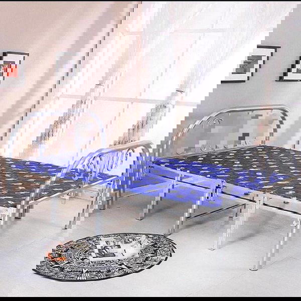 سرير حديد أبيض قابل للطي Image 7 Preview