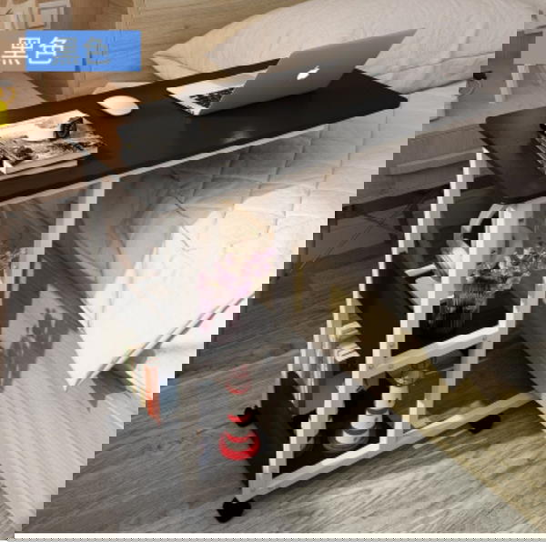 طاولة لابتوب ٣ الوانالحجم ٤٠/٦٠مع رف من الوسطمع عجلات لسهولة الحركةهيكل معدني قوي Image 2 Preview