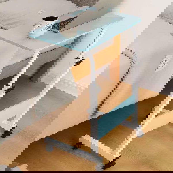 طاولة لابتوب متحركة بعجلاتطاولة جانبية جيدة للمنزل وغرفة المكتب .متعددة الإستخدامات للابتوب ، للقراءة أو للطعام .تخفف آلام الظهر  Image 7 Preview
