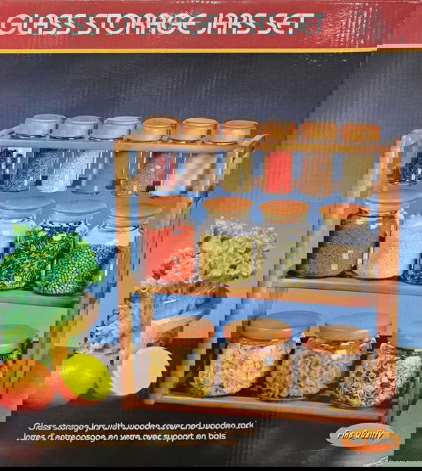 طقم بهارات زجاج تقيل محكم الاغلاق Image 4 Preview