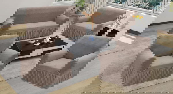 طقم كنب ٧ مقاعد تلبسي كامل  Image 1 Preview