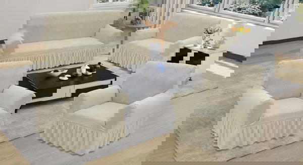 طقم كنب ٧ مقاعد تلبسي كامل  Image 4 Preview