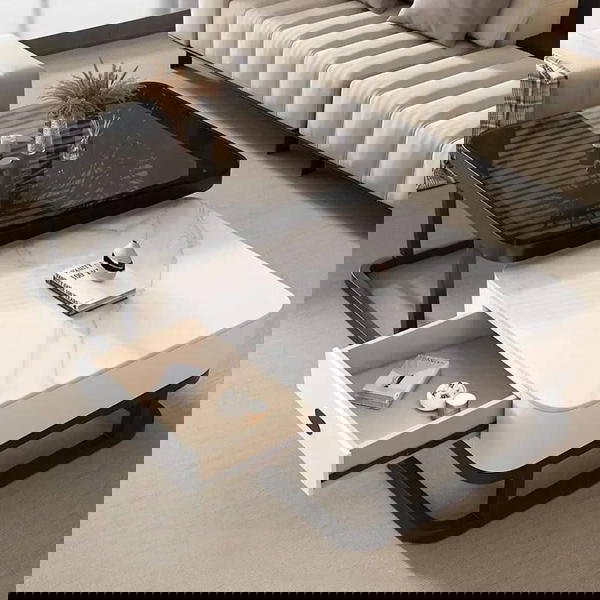 طقم طاولات مربعة مع تخزين ذكي  Image 9 Preview