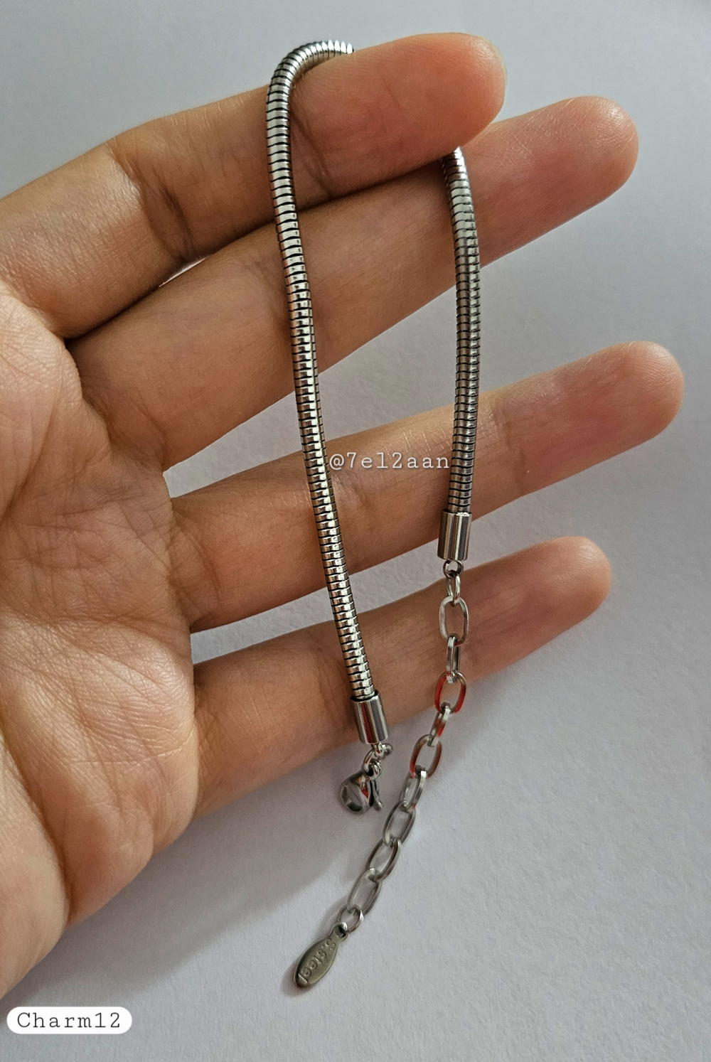 اسورة باندورا بقفل عادي فضي (B12) Pandora bracelet with simple lock Preview Image