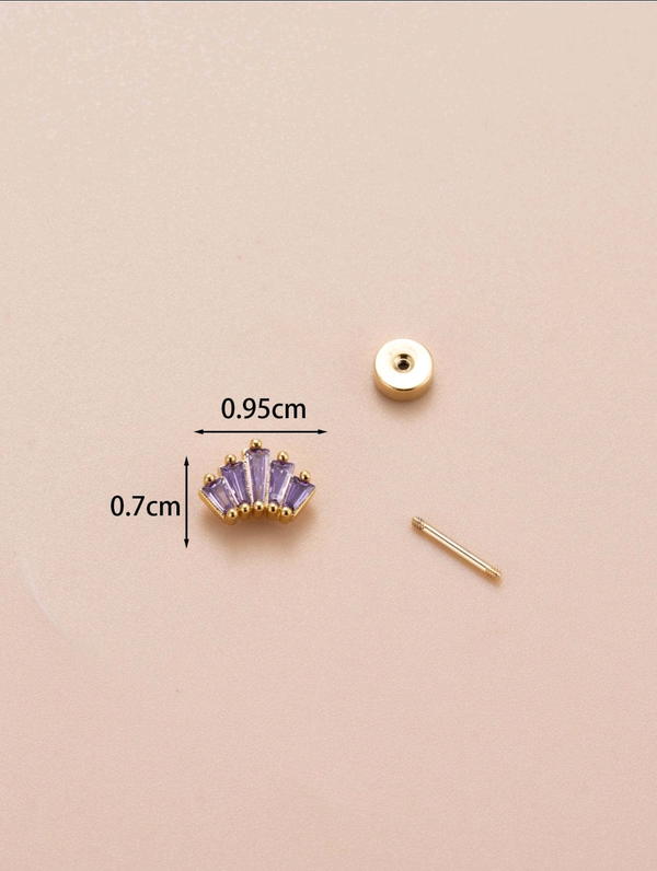 بيرسينج تاج بنفسجي() Purple crown piercing Image 2 Preview